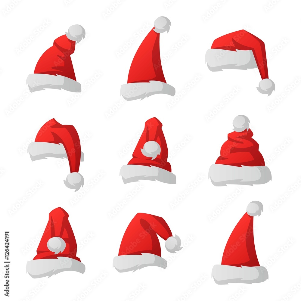 Santa christmas hat vector illustration. Santa christmas hat vector illustration.