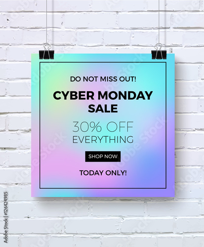 Cyber monday concept design for banner, flyer and advertisement