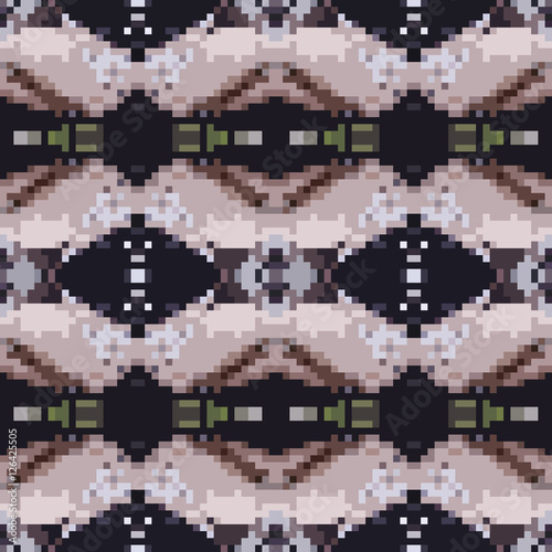 seamless tileable pixel texture pattern © Saphatthachat