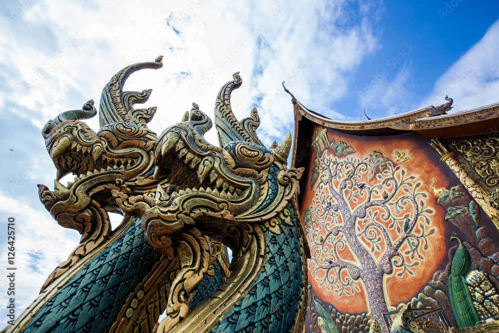 Fototapeta premium Wat Sirindhorn Phu Praw, temple in Ubonratchathani province, Thailand