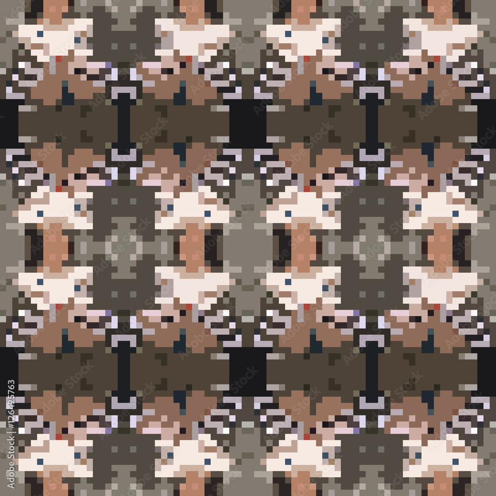 Fototapeta premium seamless tileable pixel texture pattern