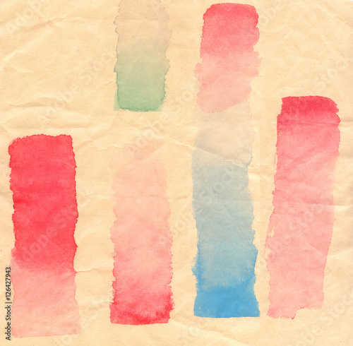 Watercolor abstract background strips