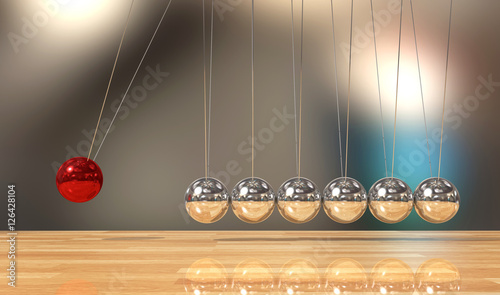 Balancing ball Newton's cradle pendulum