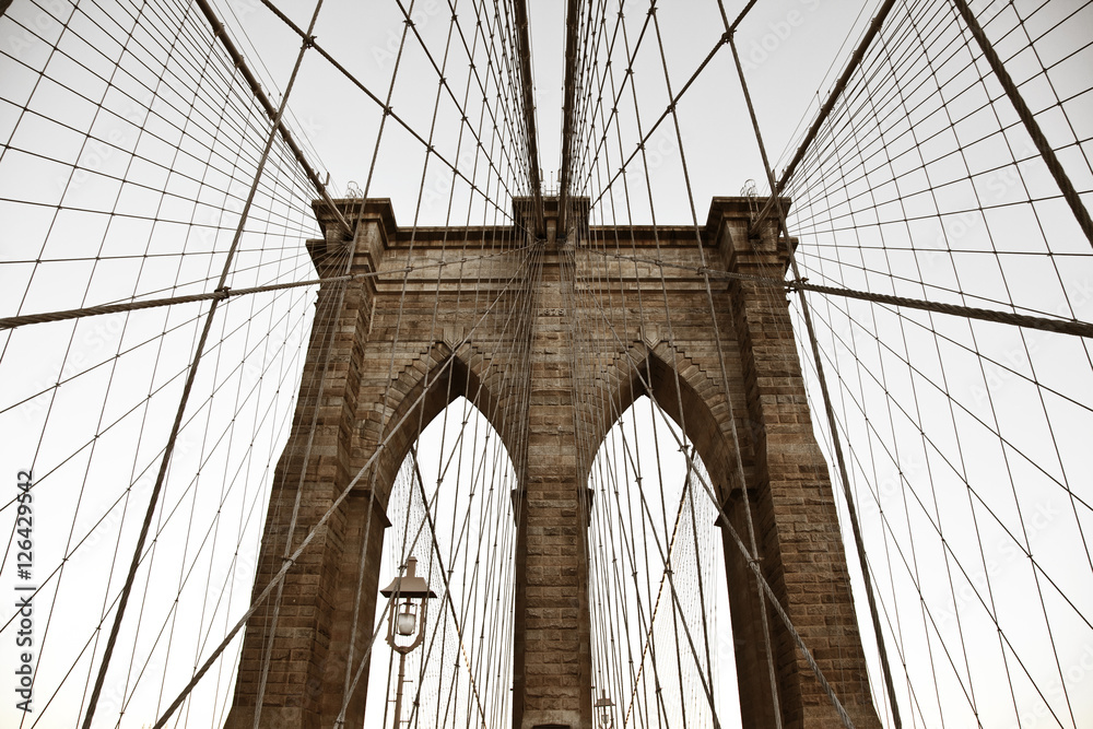 Fototapeta premium Brooklyn Bridge. Monument. Manhattan. New York City.