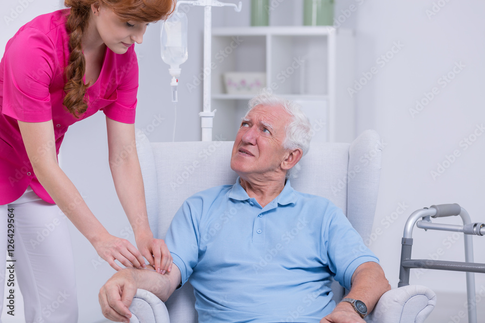 Obraz premium Carer and senior patient