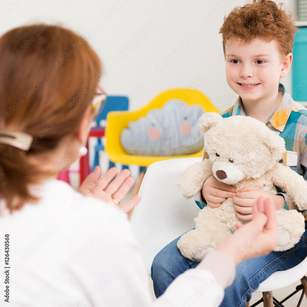 Child during therapy session Child during therapy session
