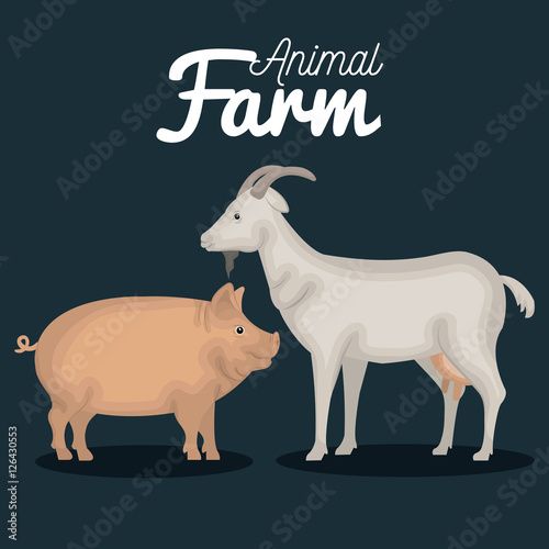 animals farm domestic icon vector illustration design