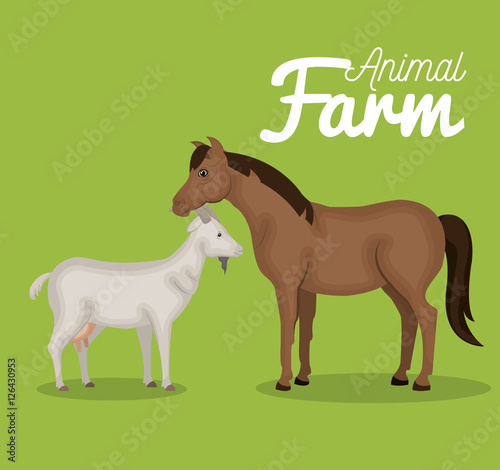 animals farm domestic icon vector illustration design