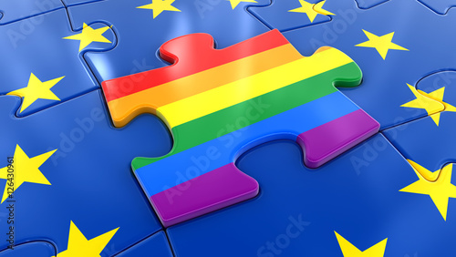 LGBT flag Jigsaw as part of EU 