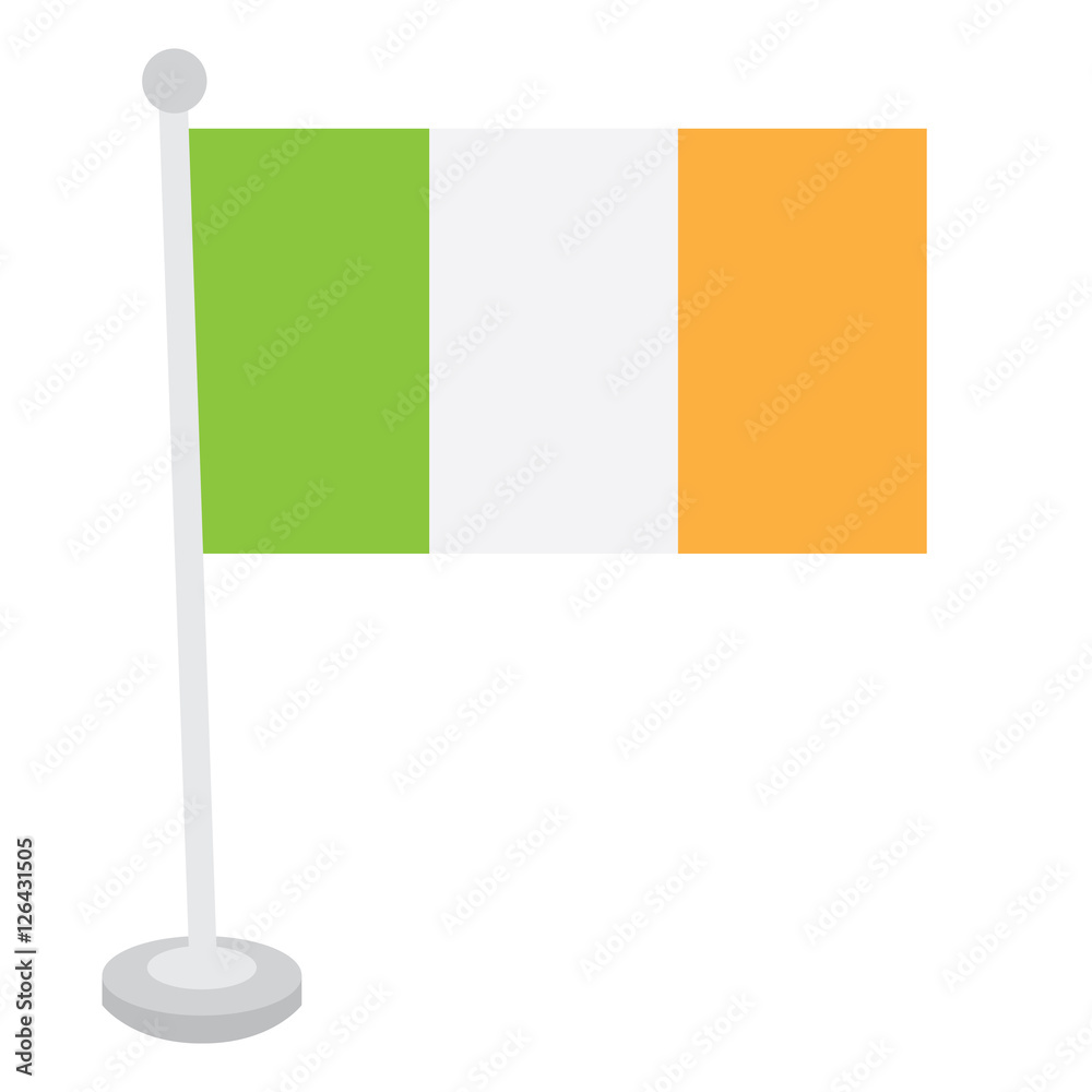 Naklejka Isolated Irish flag