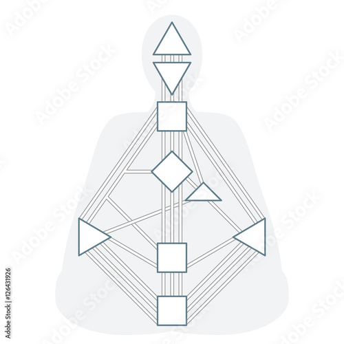 vector monochrome human design bodygraph .