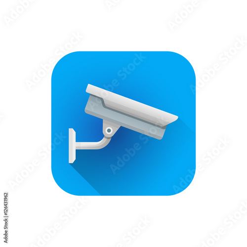 vector flat street surveillance camera.
