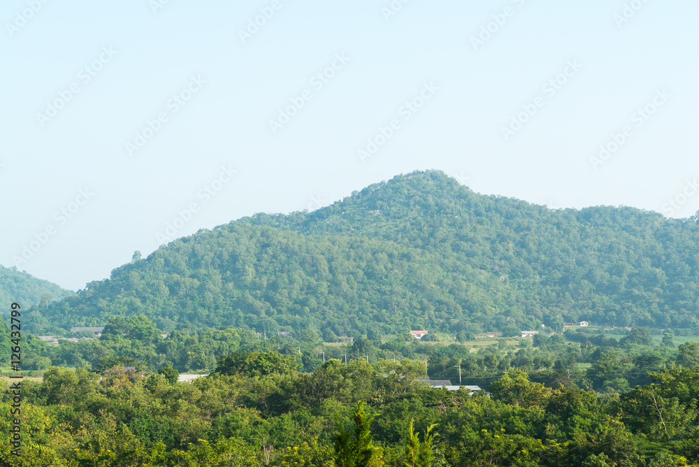 Mountain landscape with sunny in Nakhon Ratchasima Province, Thailand