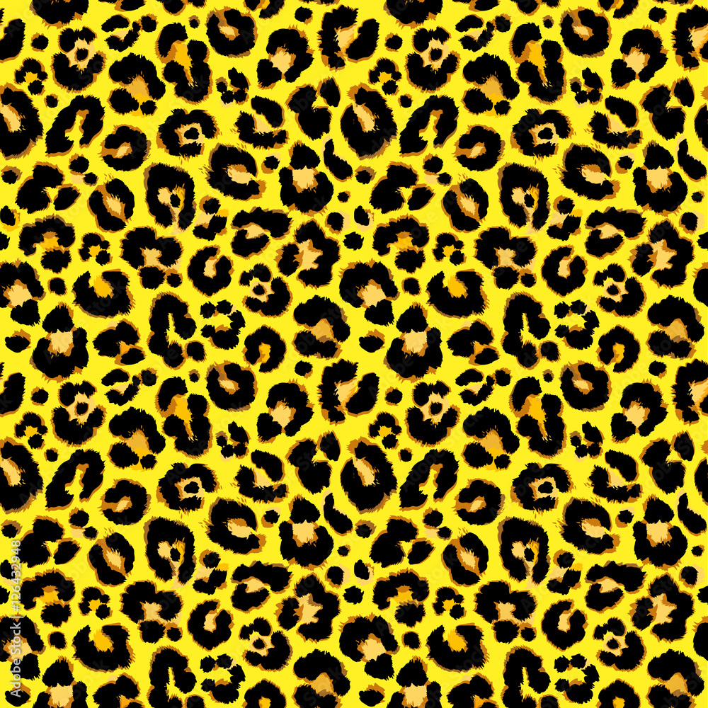 Obraz premium Seamless leopard pattern. Vector. 