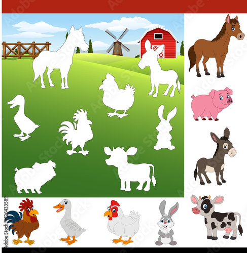 Find the correct shadow farm animals