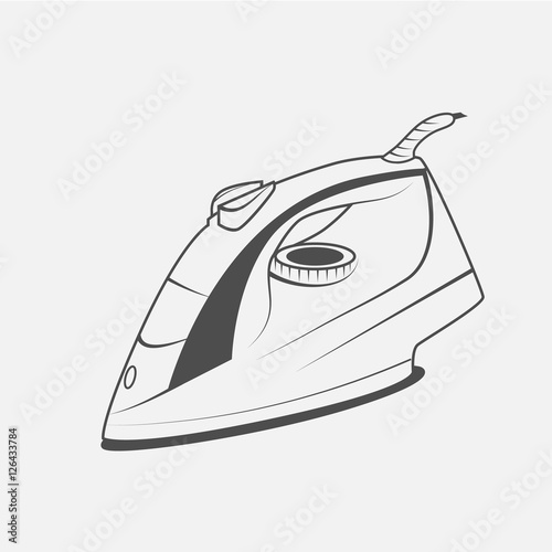 electric iron vector icon