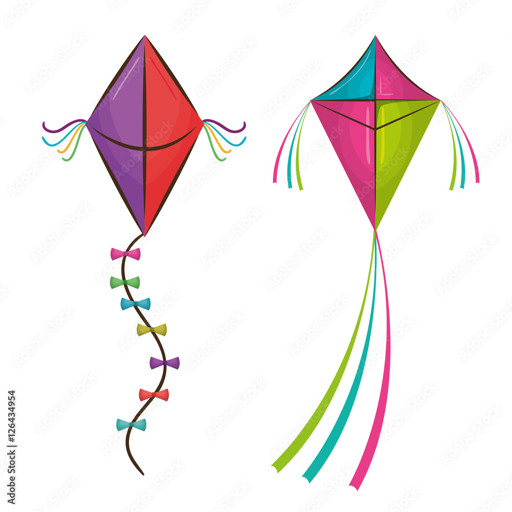 kite toy flying icon vector illustration design kite toy flying icon vector illustration design
