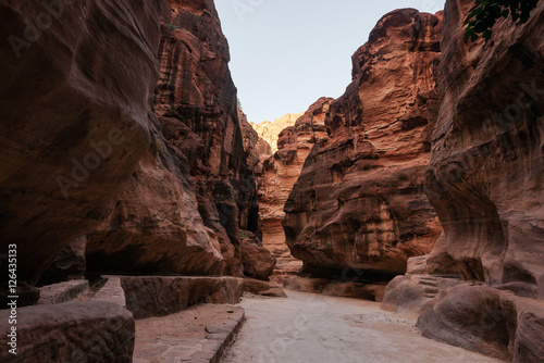 As-Siq Petra  nabataean rock city  Jordan.