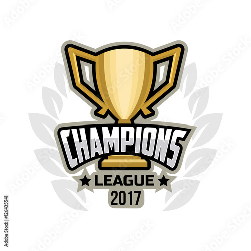 Champions sports league logo emblem badge