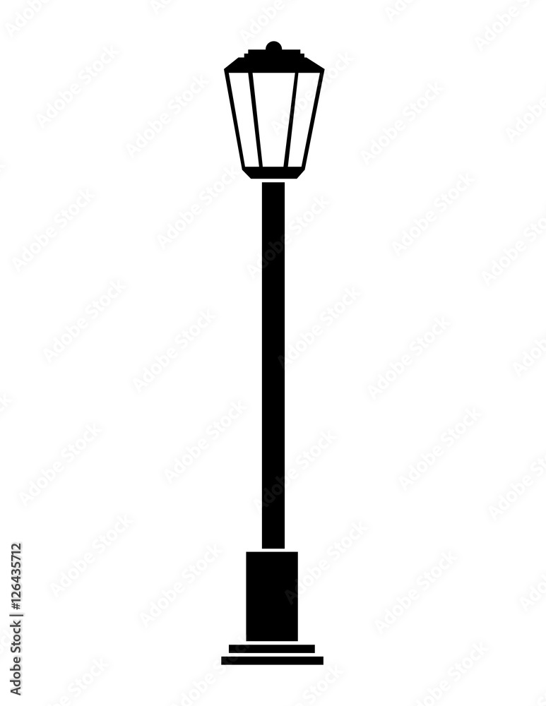 streetlight city lamp icon over white background. vector illustration streetlight city lamp icon over white background. vector illustration