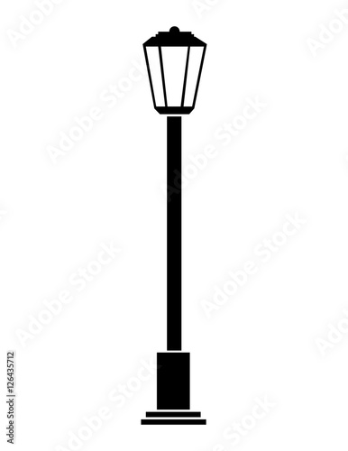 streetlight city lamp icon over white background. vector illustration