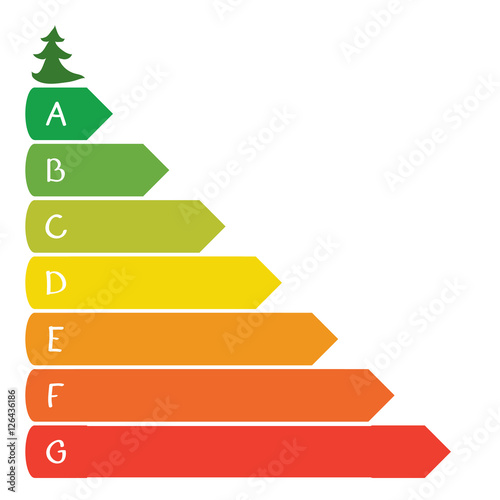  infographics environmental growth/ Vector colored bars of different sizes with letters and a small tree 