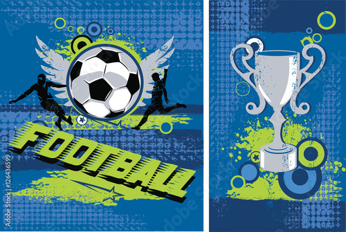 set of football banners