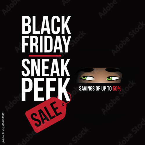 
Black Friday sale sneak peek design template. EPS 10 vector.