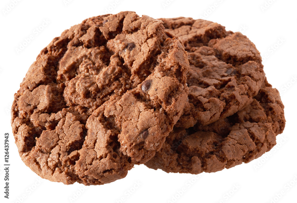 Dark chocolate cookies - obrazy, fototapety, plakaty 