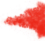 Abstract red smoke background. Graphic design. Freeze motion.