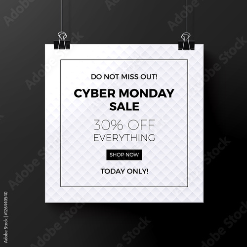 Cyber monday concept design for banner, flyer and advertisement