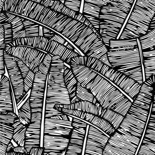 Banana Woodcut Pattern