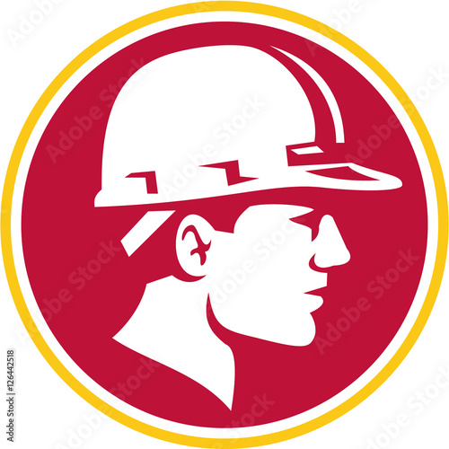 Builder Hardhat Side Circle Retro