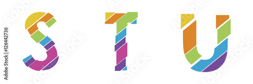 Bunte Buchstaben S T U