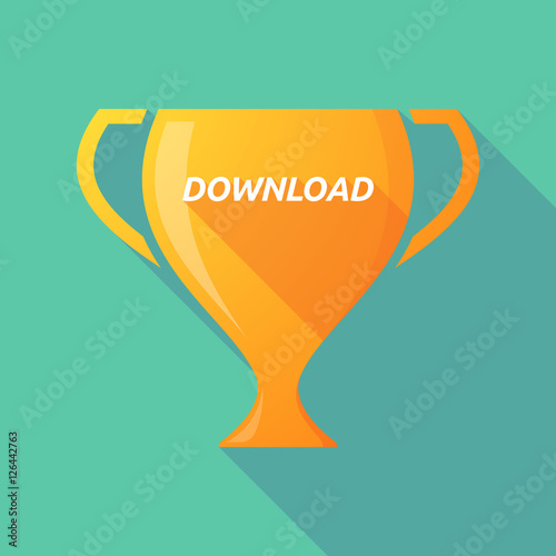 Long shadow award cup with    the text DOWNLOAD