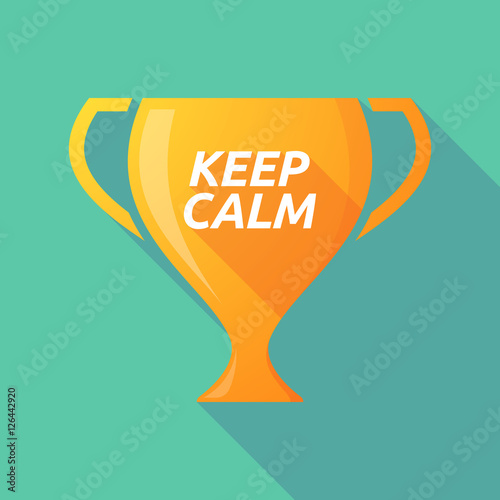 Long shadow award cup with    the text KEEP CALM