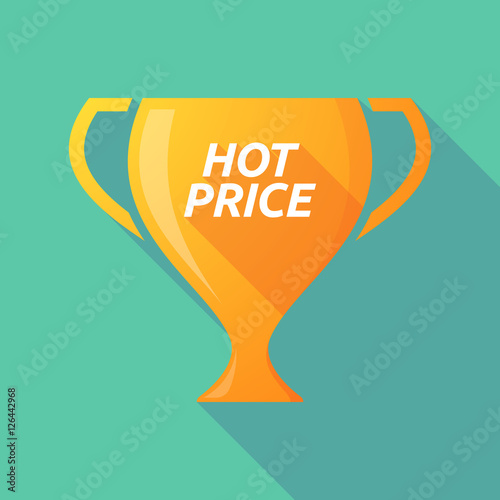 Long shadow award cup with    the text HOT PRICE