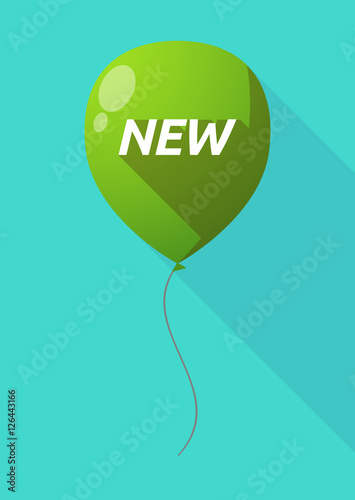 Long shadow balloon with    the text NEW