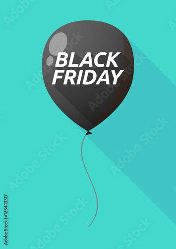Long shadow balloon with    the text BLACK FRIDAY