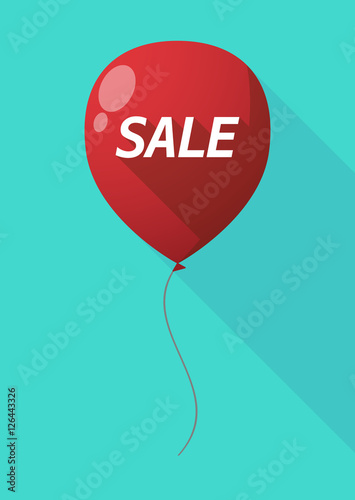 Long shadow balloon with    the text SALE