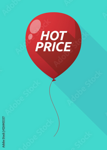 Long shadow balloon with    the text HOT PRICE