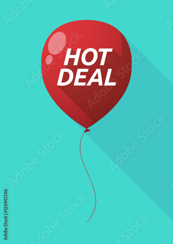 Long shadow balloon with    the text HOT DEAL