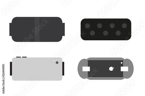 Virtuel Reality Brillen Set flat design