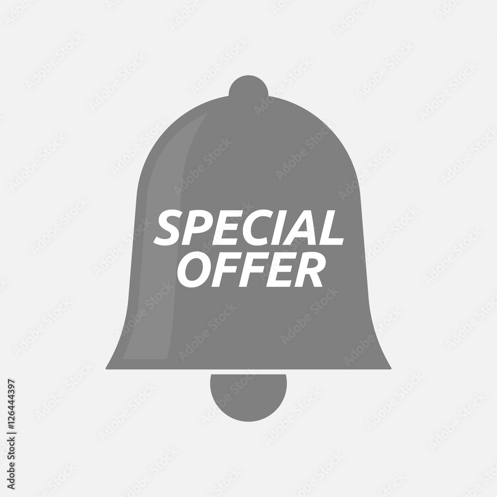Isolated bell icon with the text SPECIAL OFFER Isolated bell icon with the text SPECIAL OFFER