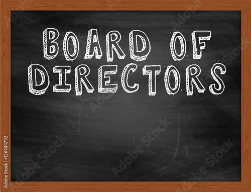 Принти на полотні BOARD OF DIRECTORS handwritten text on black chalkboard