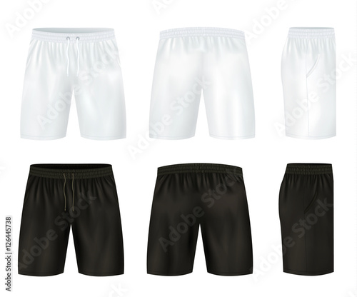 Black And White Shorts Icon Set