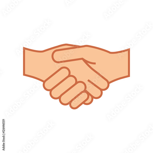 hand shake gesture icon image vector illustration design 