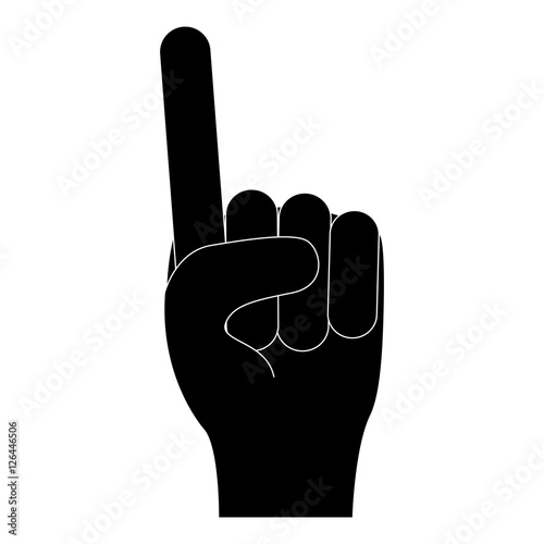 index finger up  hand gesture icon image vector illustration design 