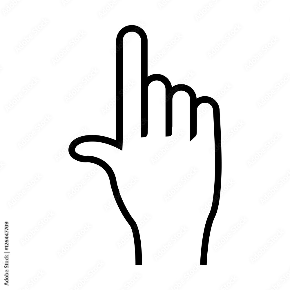 index finger up hand gesture icon image vector illustration design index finger up hand gesture icon image vector illustration design
