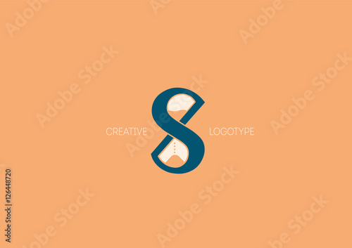 Creative logo with a double meaning, the letter X , S and hourglass